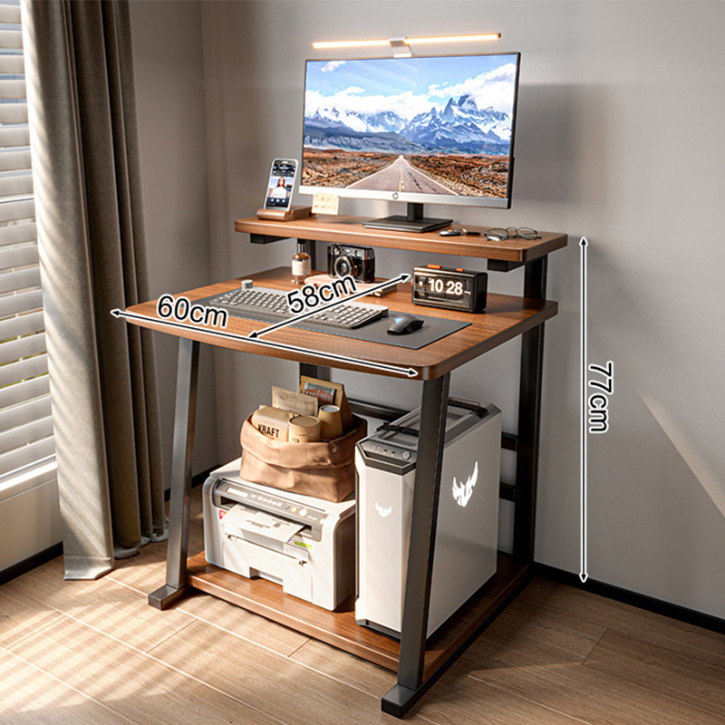 Brushed black oak color   black frame 60x58cm [regular style]