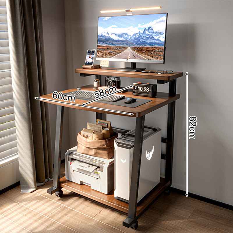 Brushed black oak color   black frame 60x58cm [with wheels]