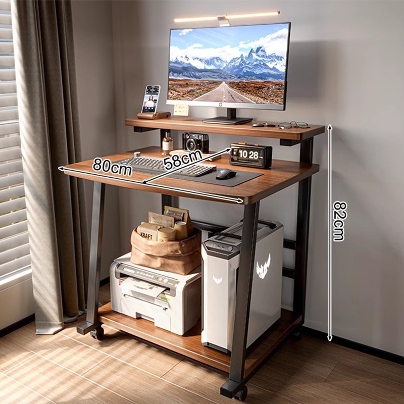 Brushed black oak color   black frame 80x58cm [with wheels]