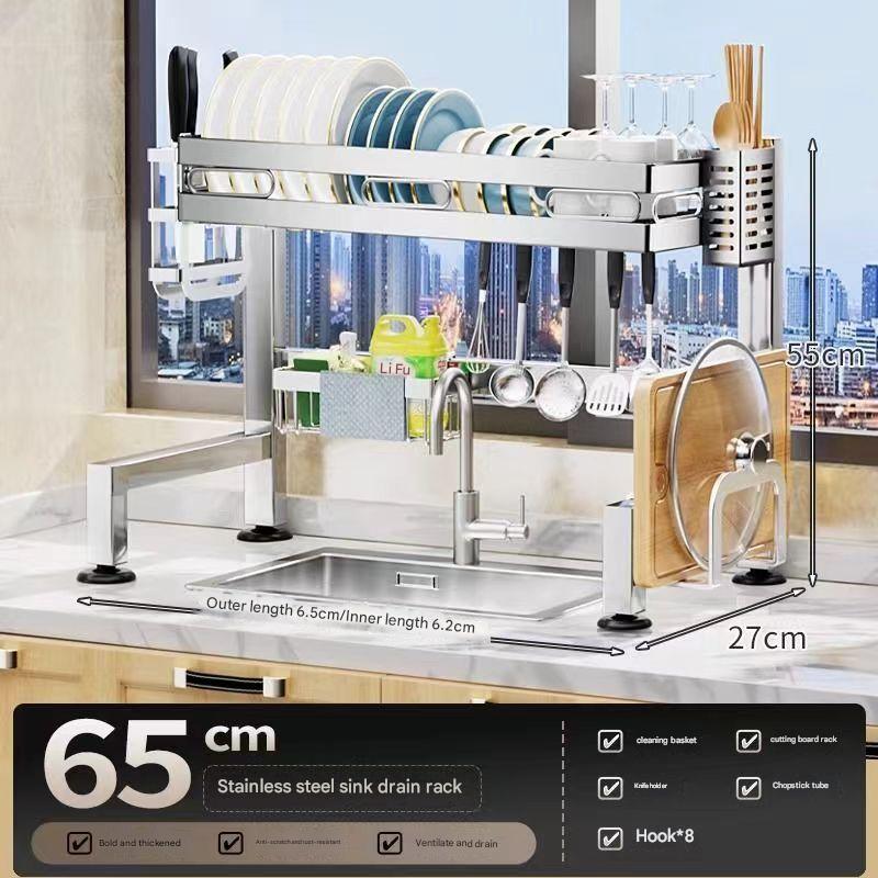 sink rack*65cm single layer complete set*stainless steel