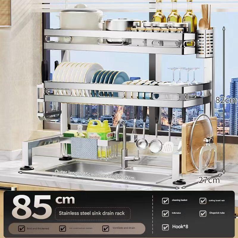 sink rack *85cm double-layer complete set * stainless steel