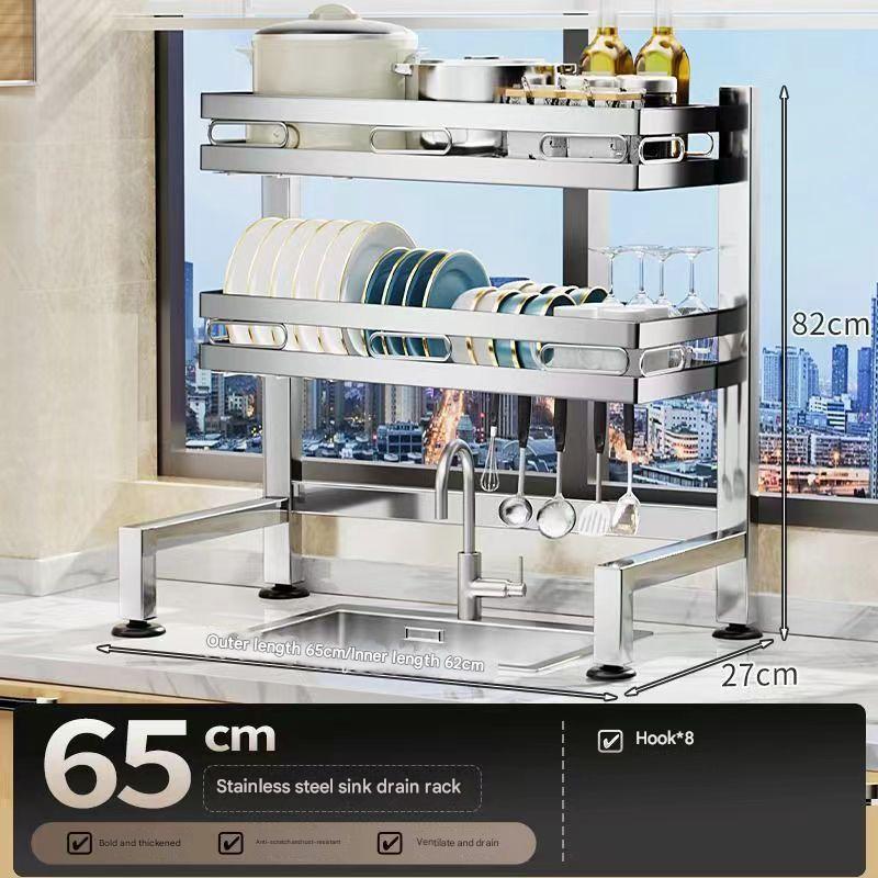 sink rack*65cm double-layer main rack*stainless steel