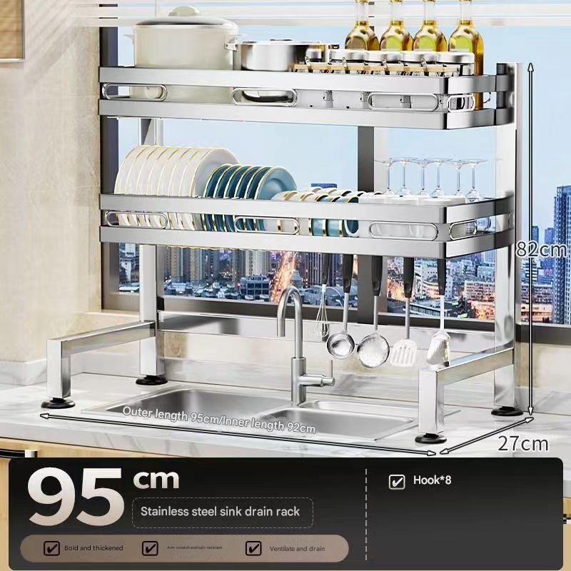 sink rack *95cm double-layer main rack * stainless steel