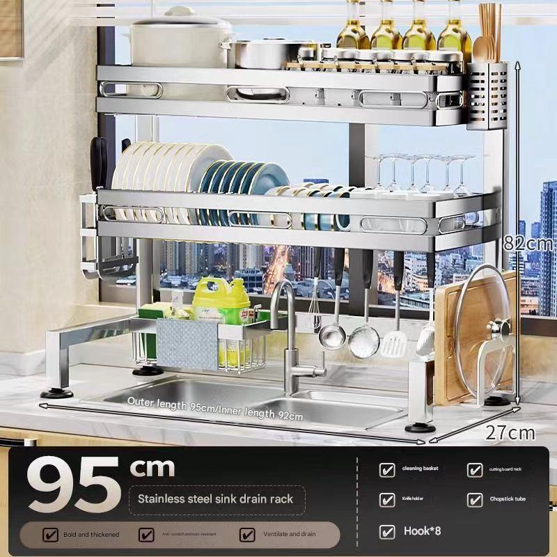 sink rack *95cm double-layer complete set * stainless steel
