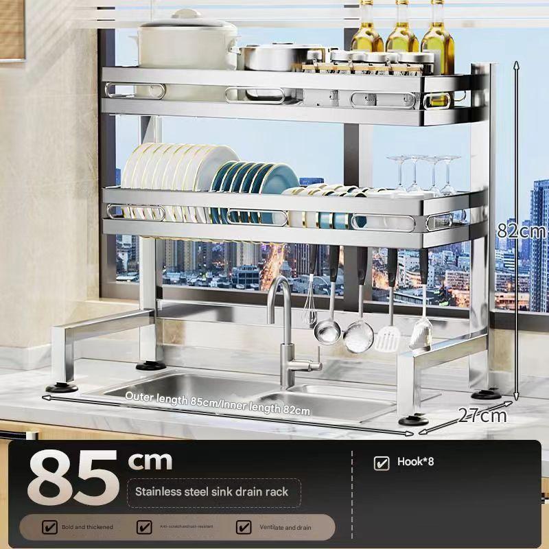 sink rack*85cm double-layer main rack*stainless steel
