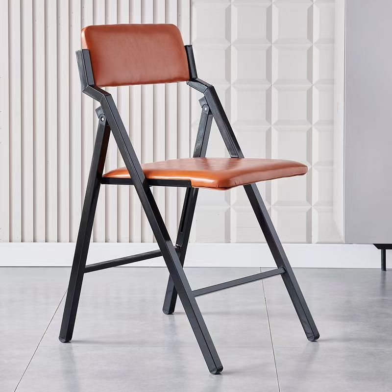 Orange leather black legs