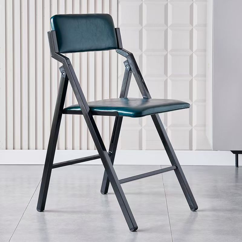 Green leather black legs