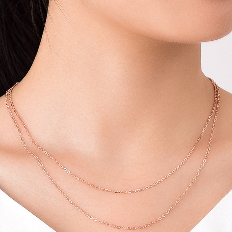 Rose Gold Width 1.3mm-total length 35cm