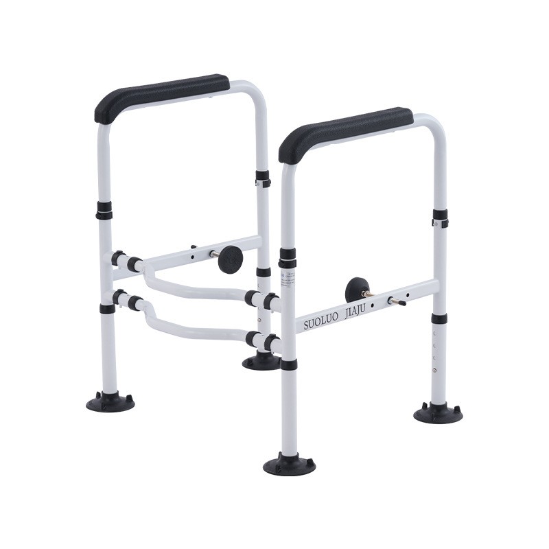 Jf801-s single curved toilet handrail   universal clamp   large suction cup