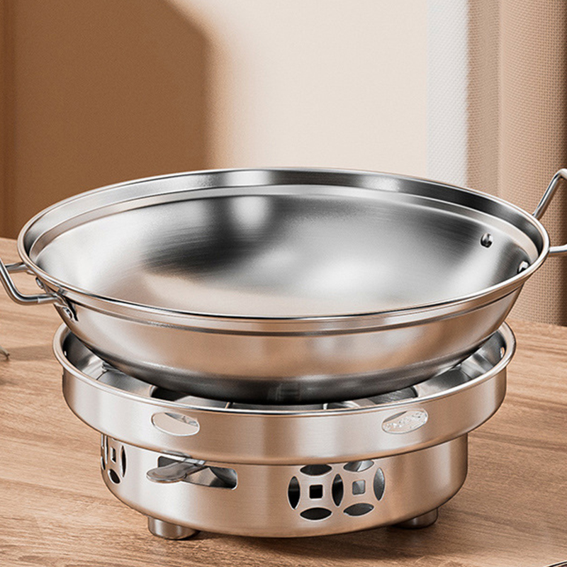 Stainless steel windproof stove 26cm without cover