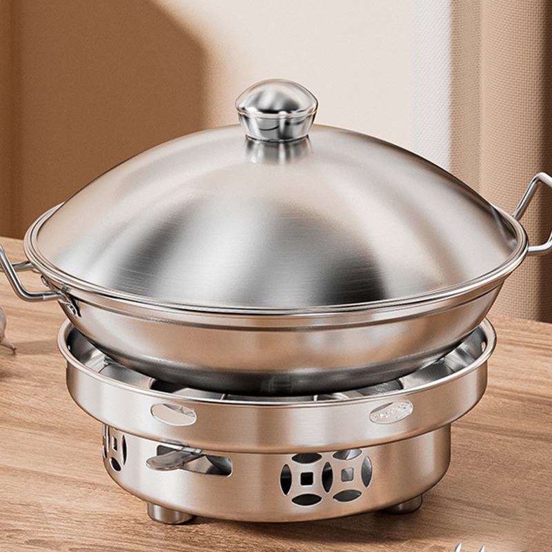 Stainless steel windproof stove 24cm with cover