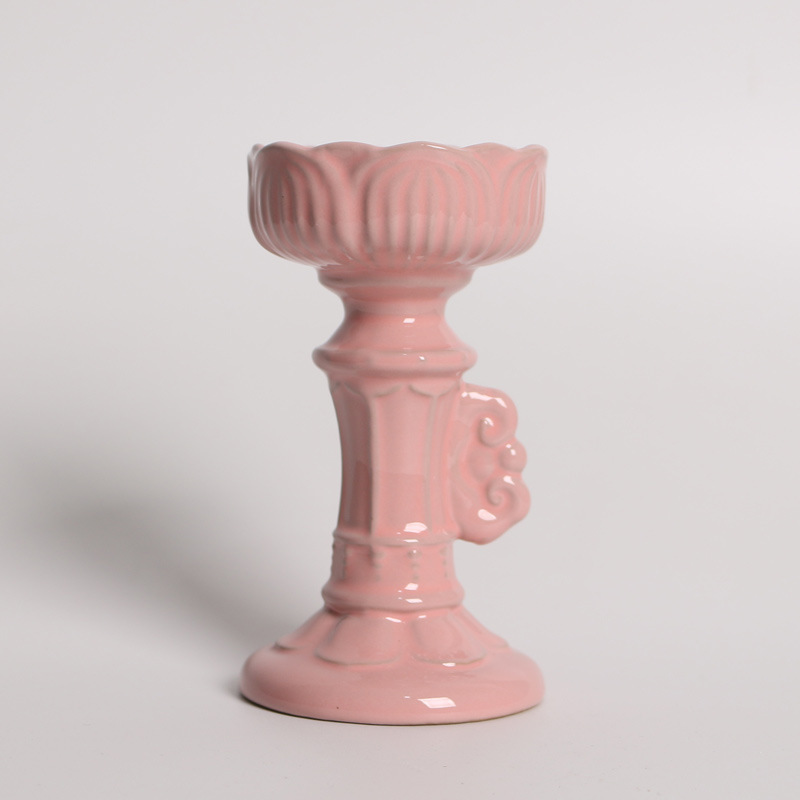 5:Roman column candlestick pink