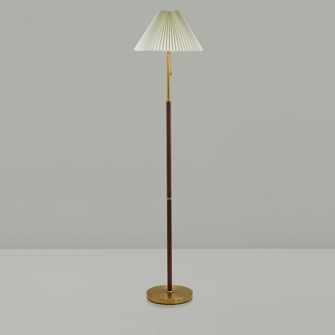 Pleated zipper floor lamp