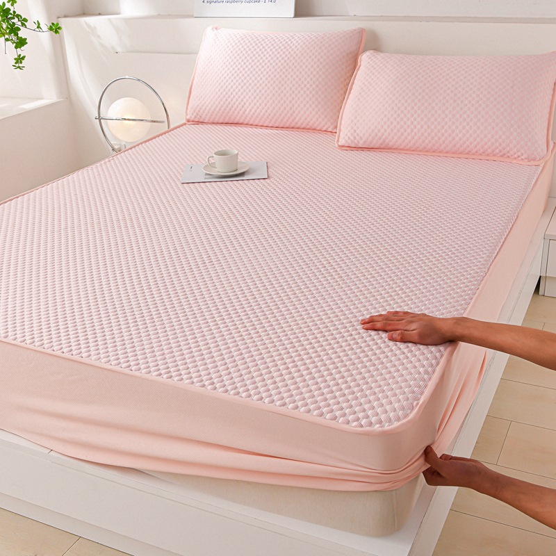 Fitted sheet-pink [solid color]