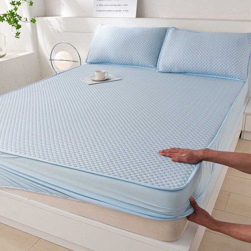 Fitted sheet-blue [solid color]