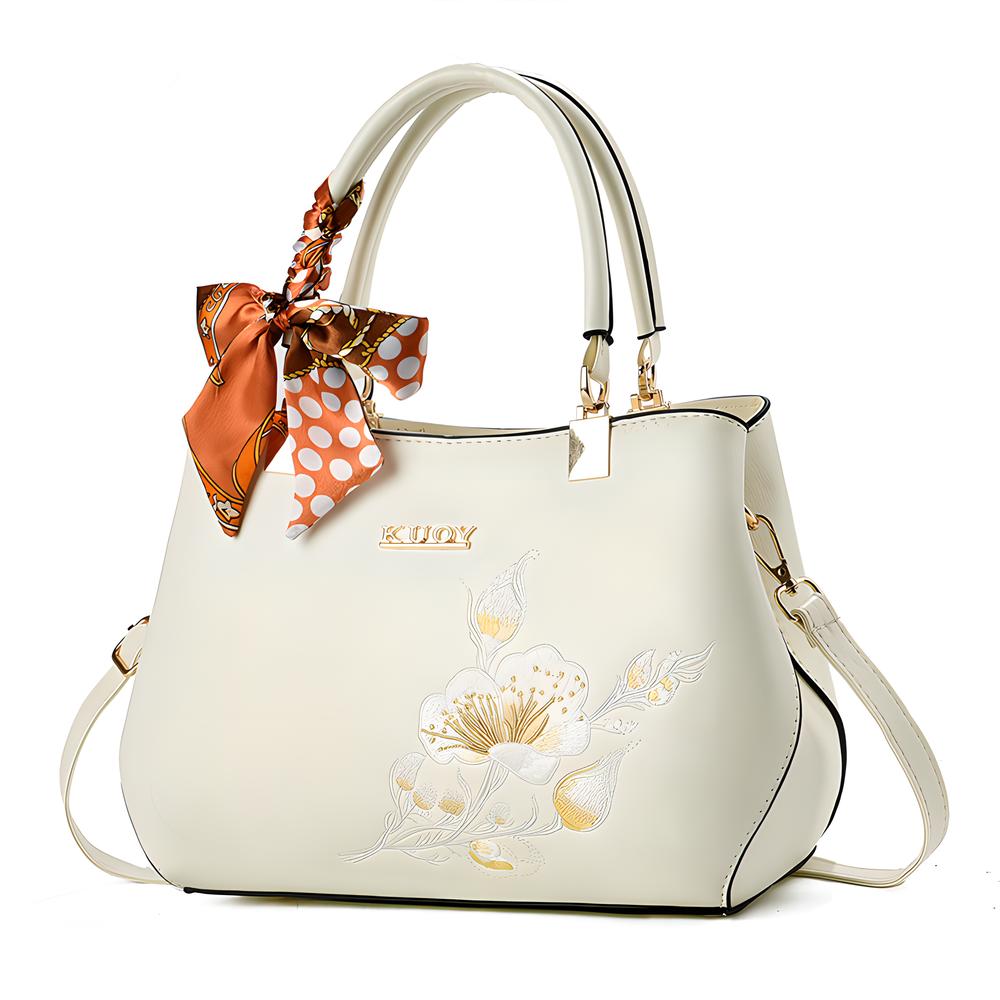 Off-white/plum blossom