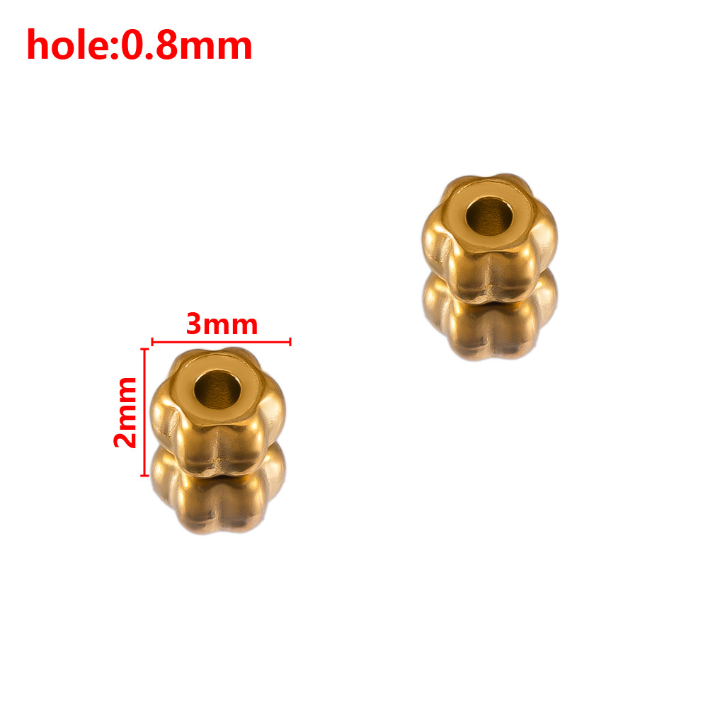 Golden pumpkin beads-3mm