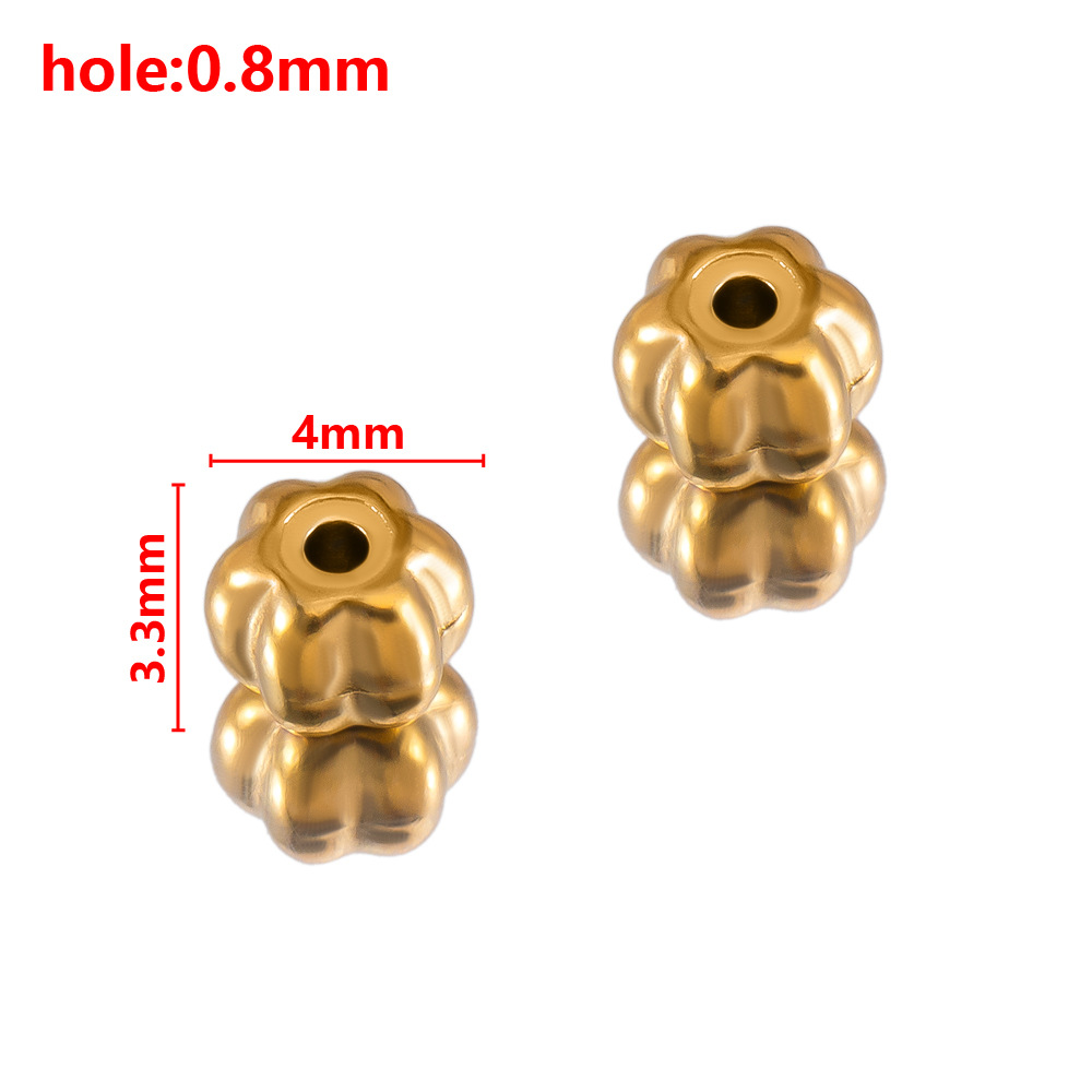 Golden pumpkin beads-4mm