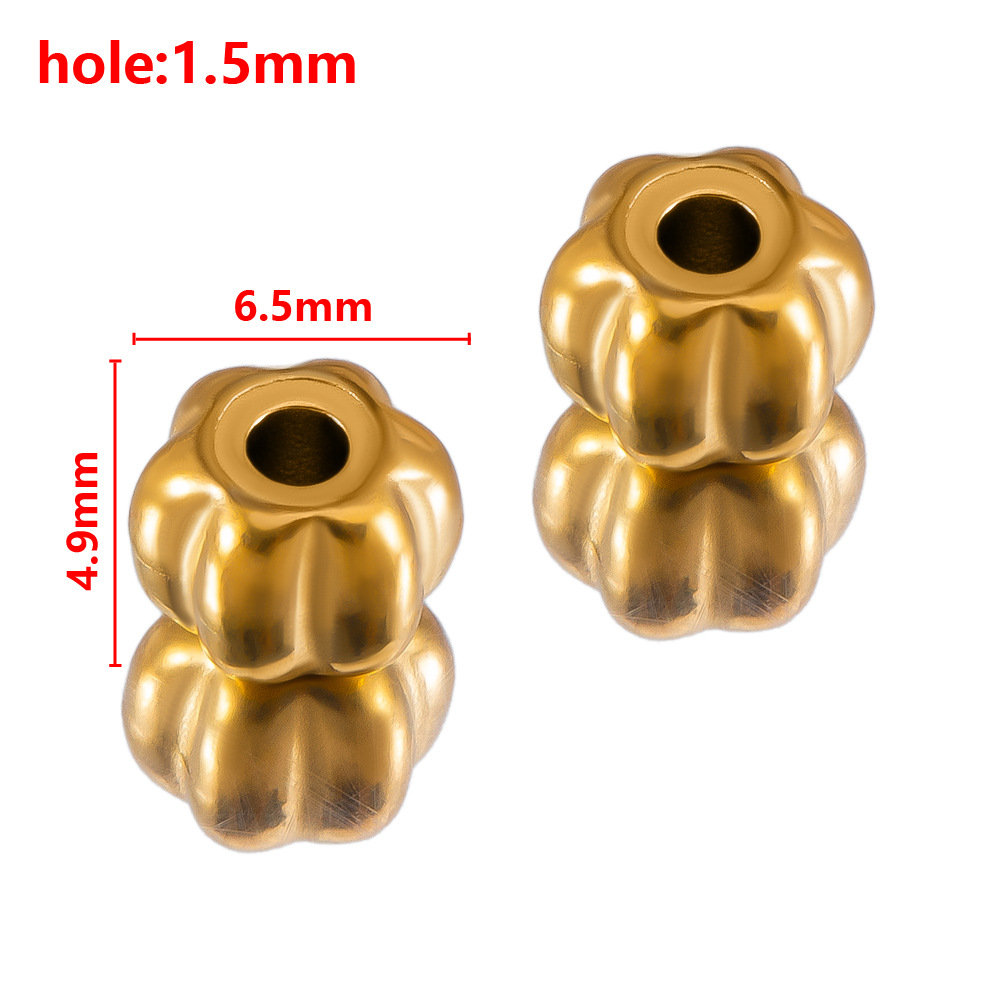 Golden pumpkin beads-6.5mm