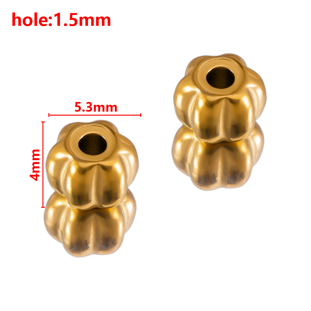 Golden pumpkin beads-5.3mm