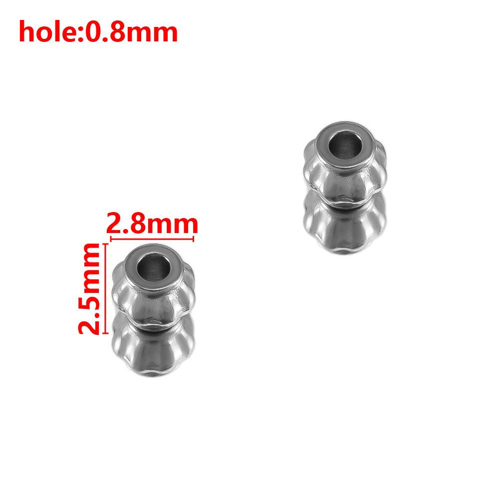 Steel color lantern beads-2.8mm