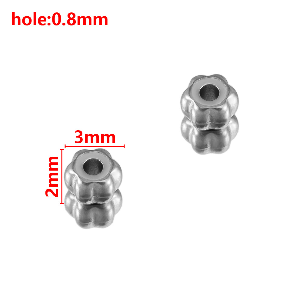 9:Steel color pumpkin beads-3mm