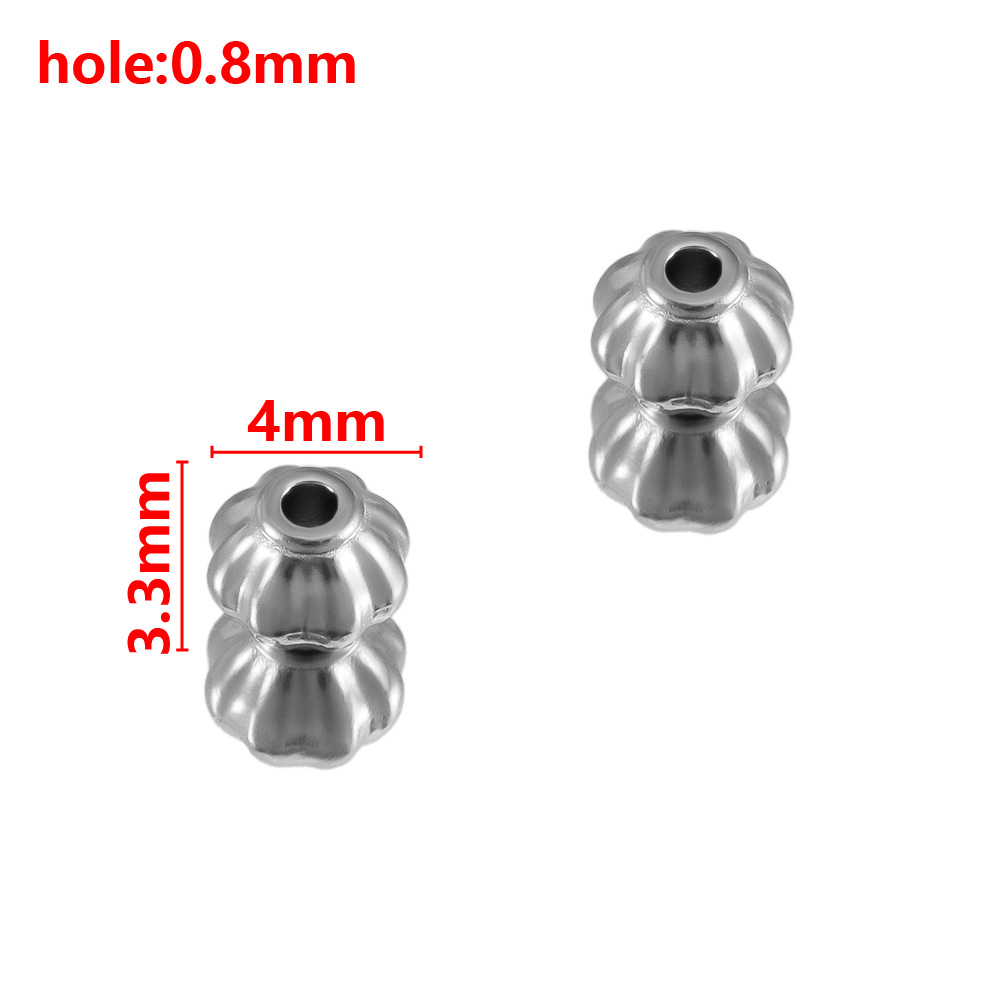 14:Steel color lantern beads-4mm