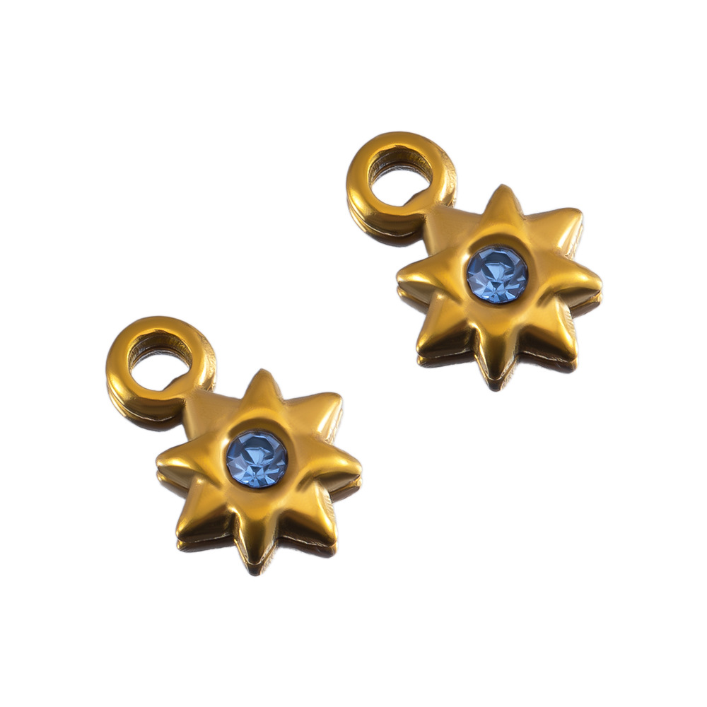 Gold-light blue-6mm