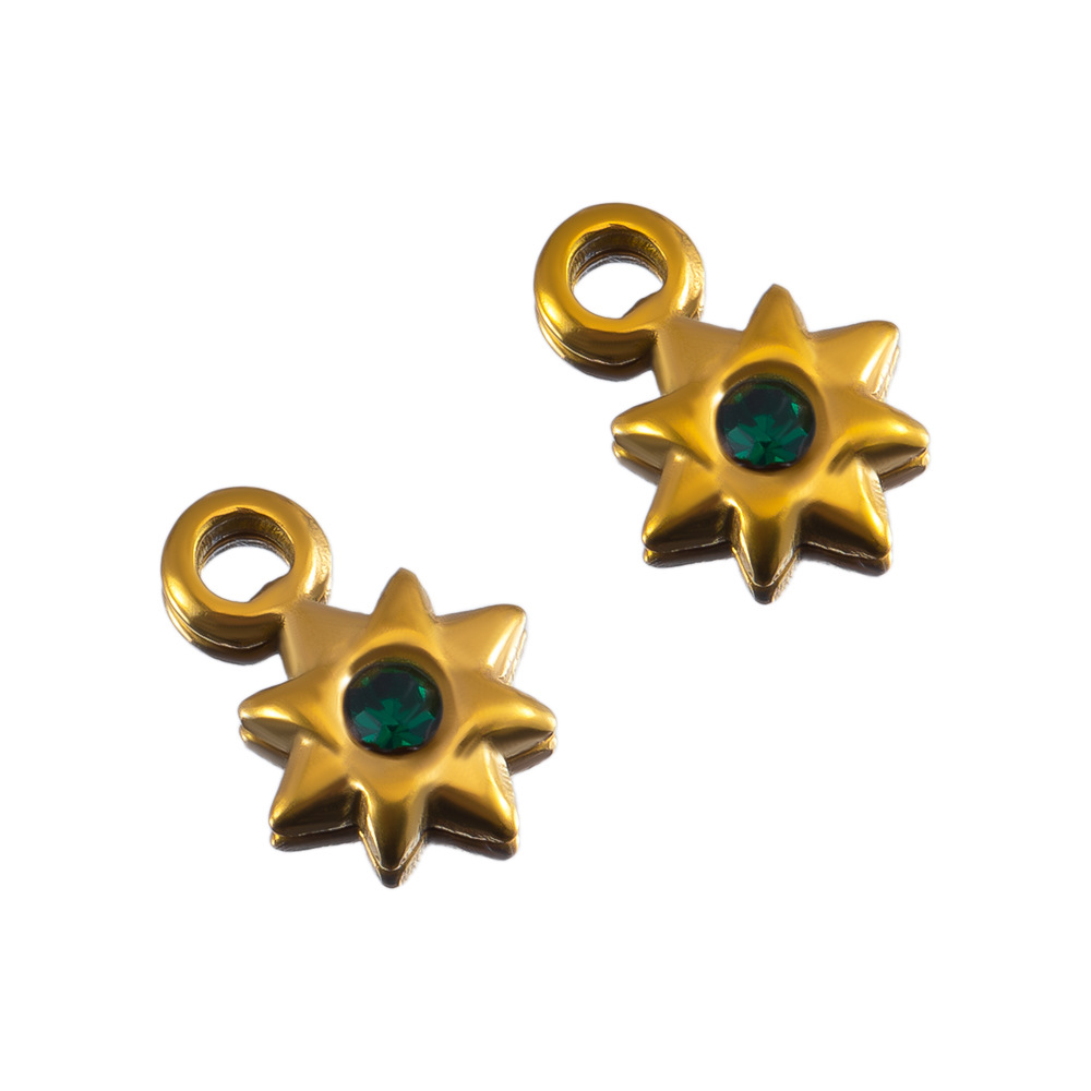 19:Gold-dark green-6mm