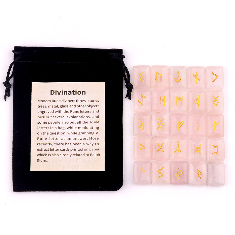 6:Rose quartz (25 pieces   flannel bag   instruction manual)