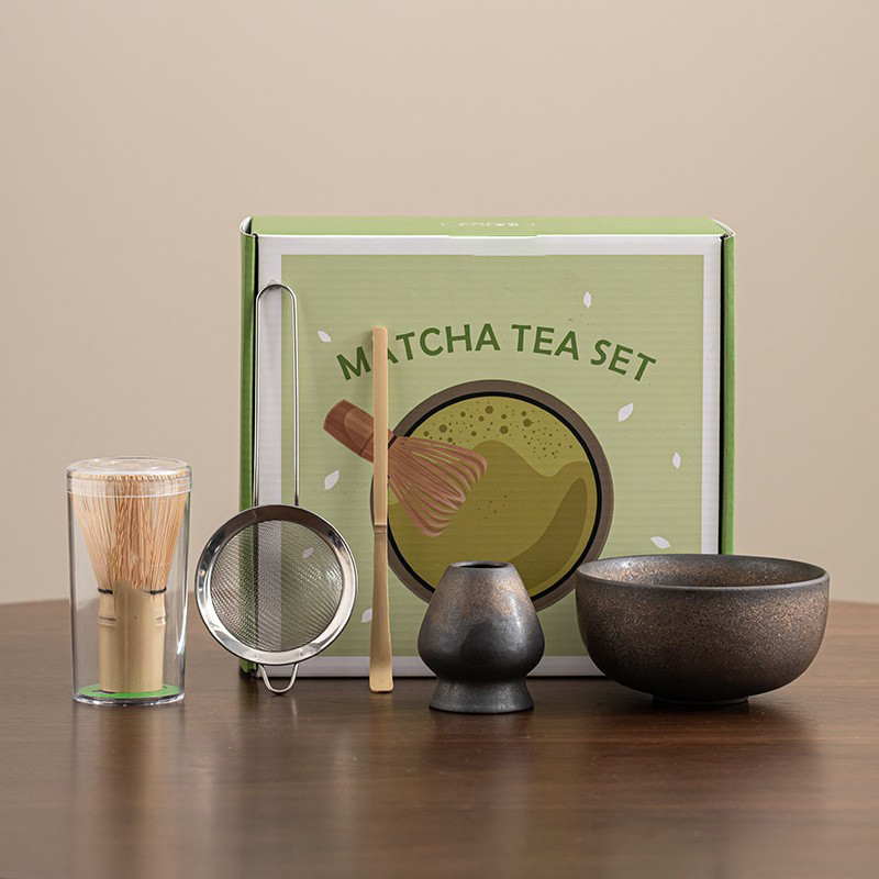 Tea bowl five-piece gilt set