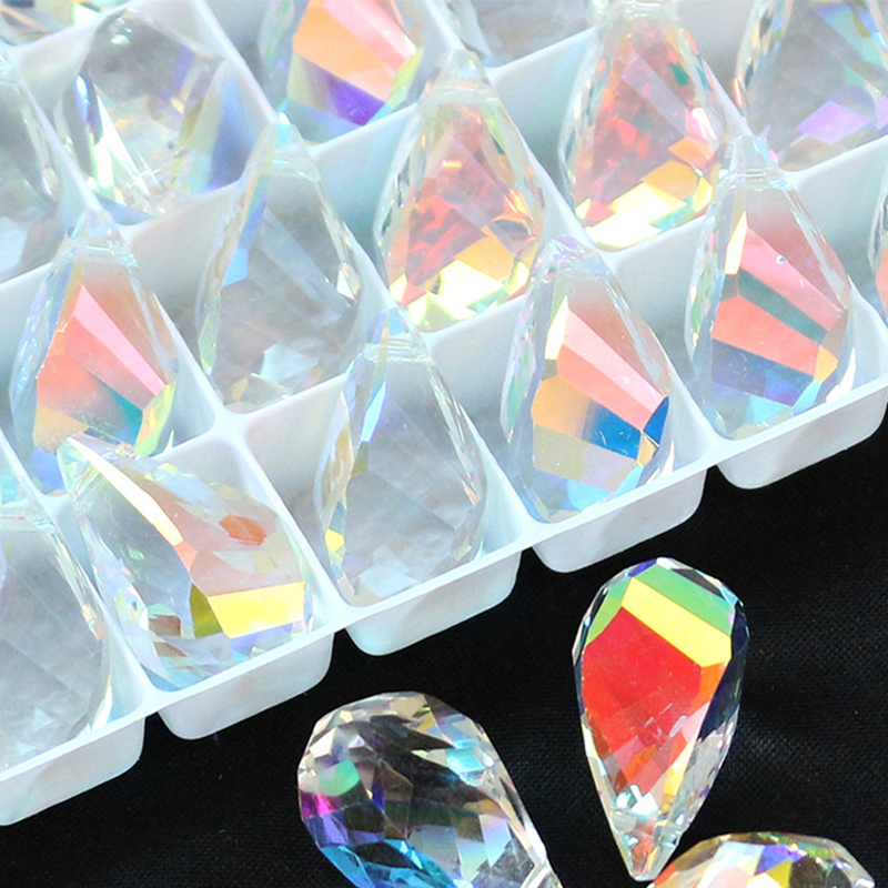 1:12x22mm twist water drop rainbow ab