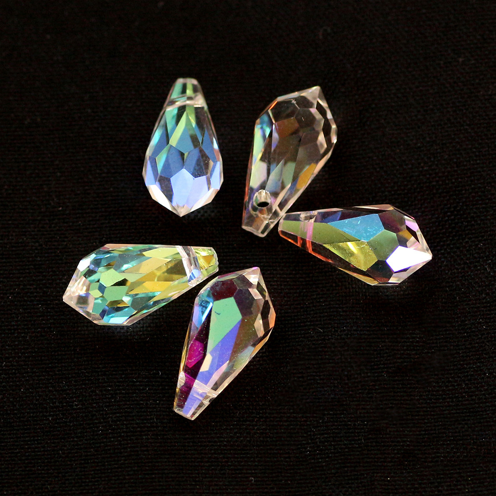 4:6.5x13mm pointed bottom water drop rainbow ab