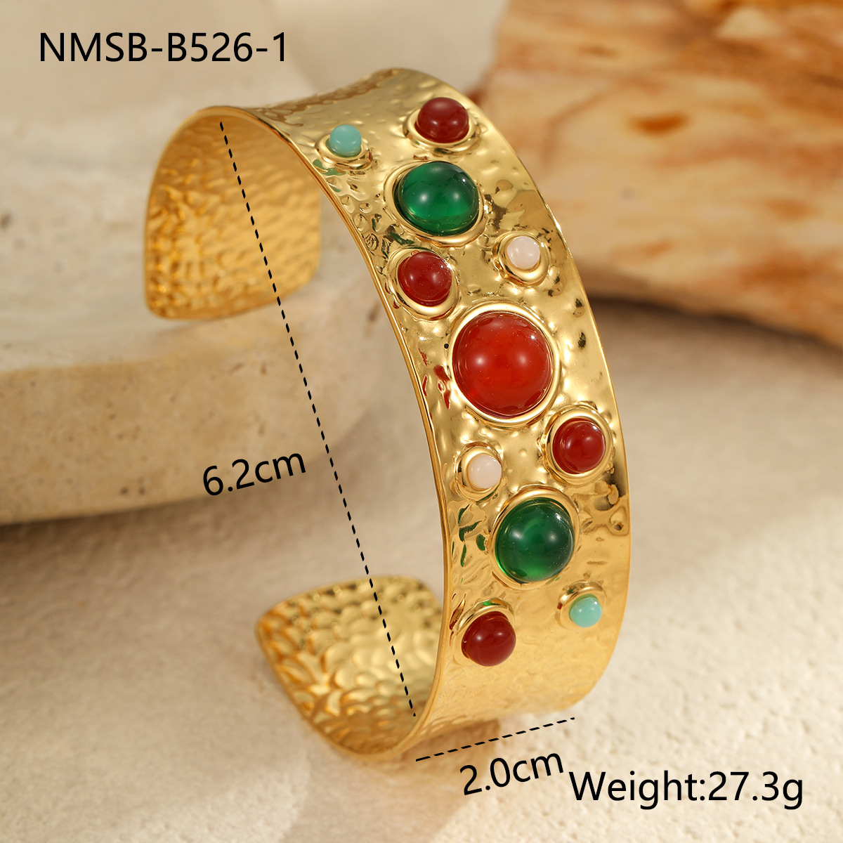 Colored stone bracelet