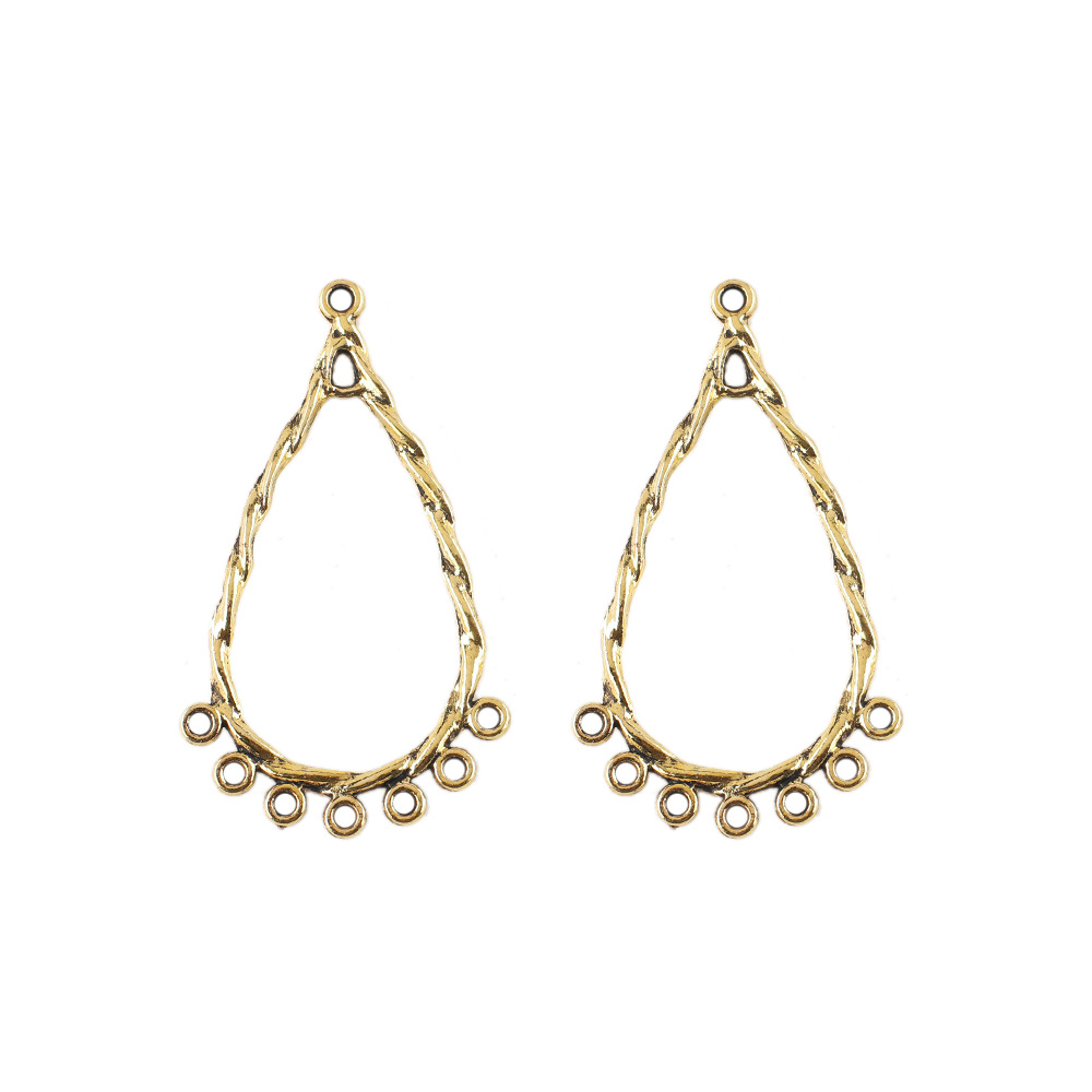 21:20x 40 mm/hollow drop ancient gold