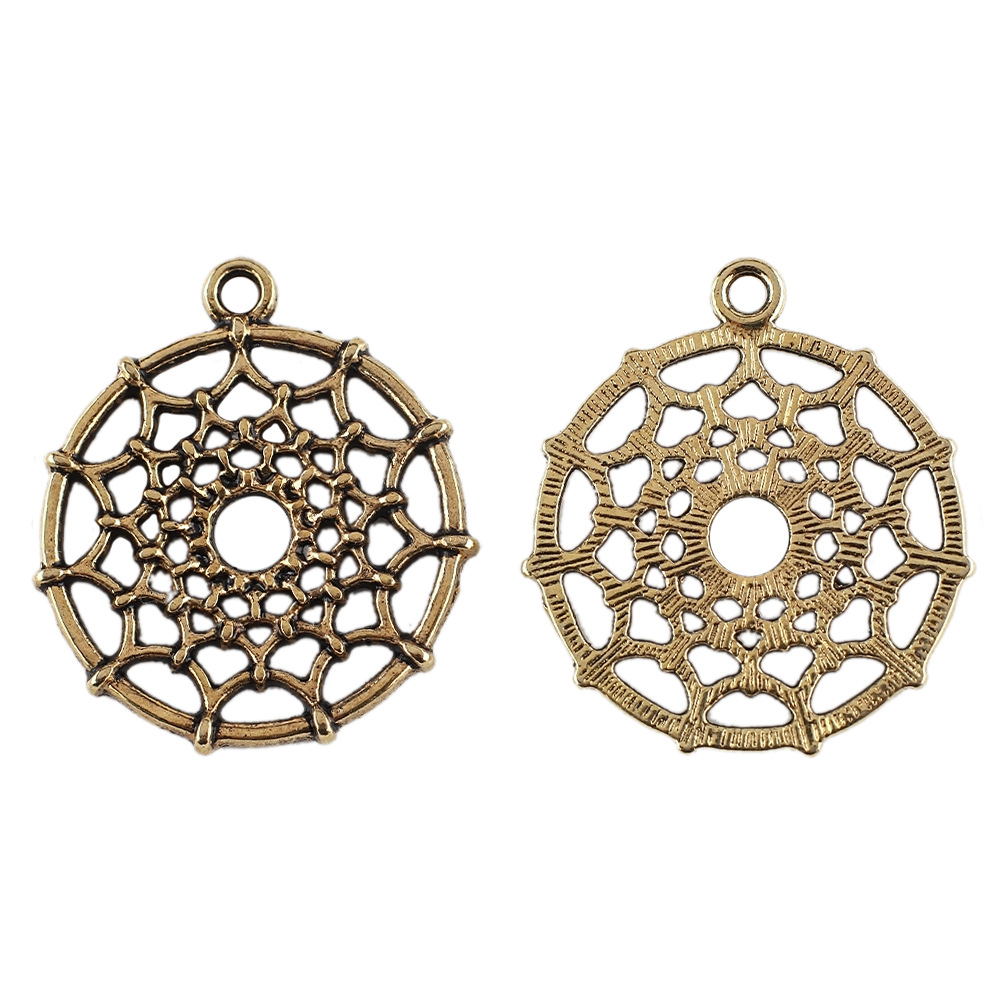 25:22x 22mm/ Round Dream Catcher Gold