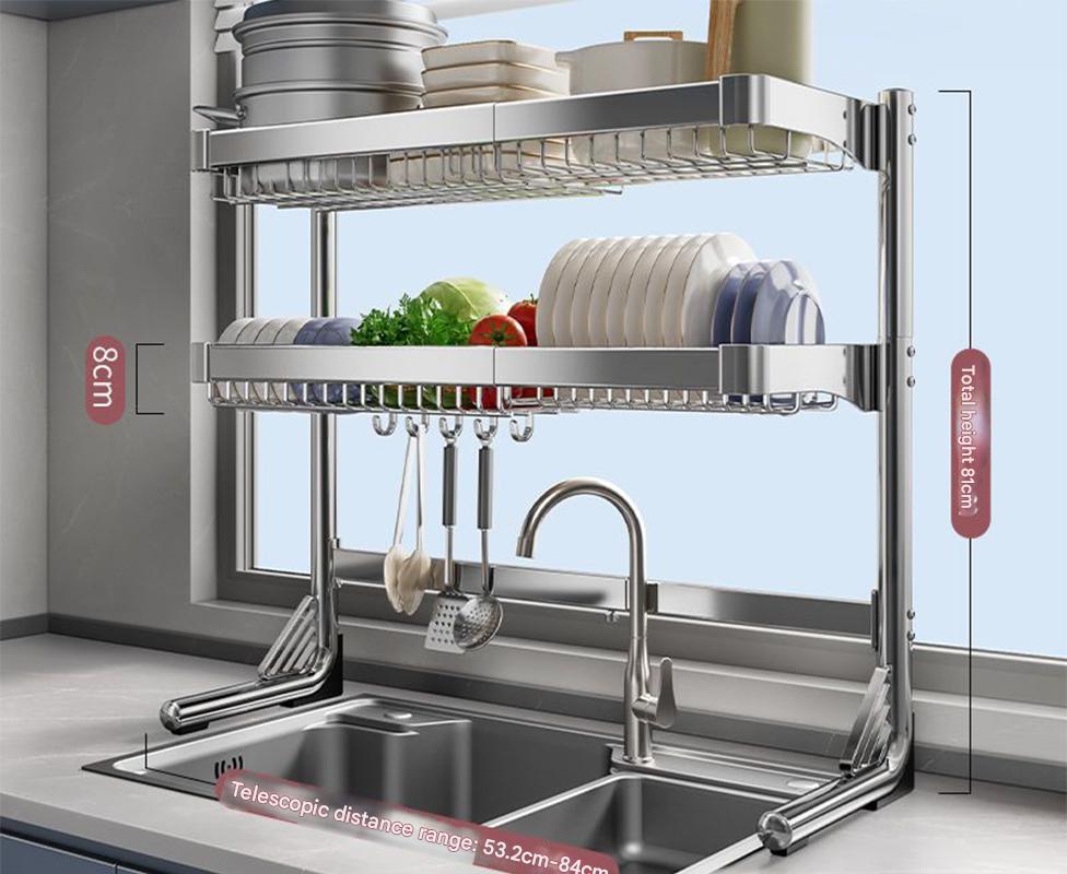 Silver round tube double layer without accessories