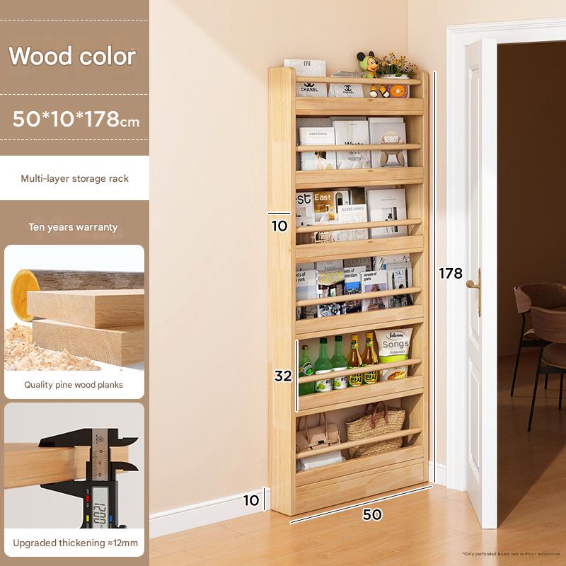 [pine wood without paint-storage rack model] 50*10*178 wood color