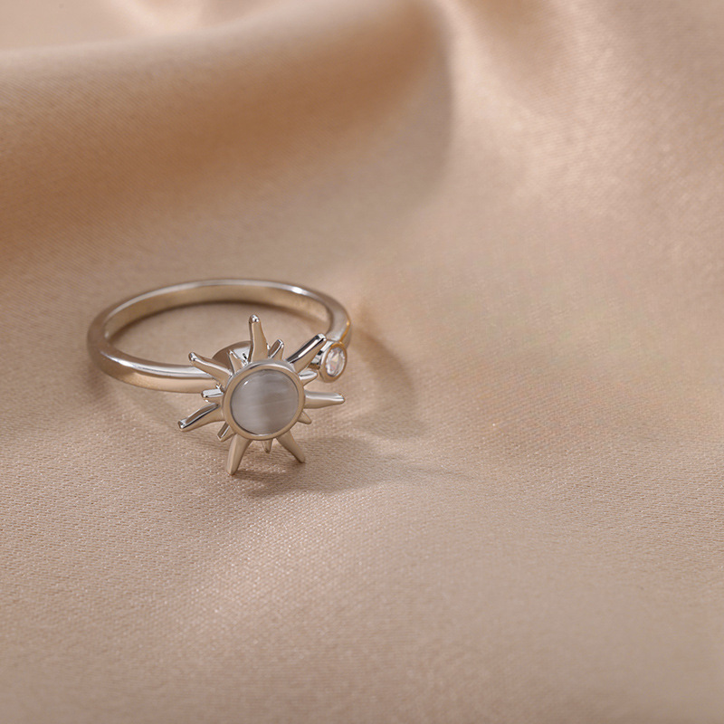 10:Sunflower cat eye silver