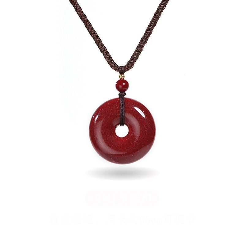 2:Cinnabar Ping An buckle [medium] (diameter 1.8CM)