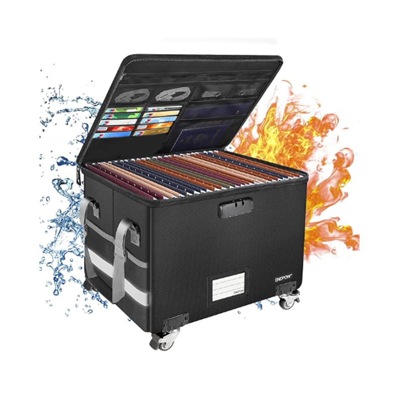 black storage box with wheels