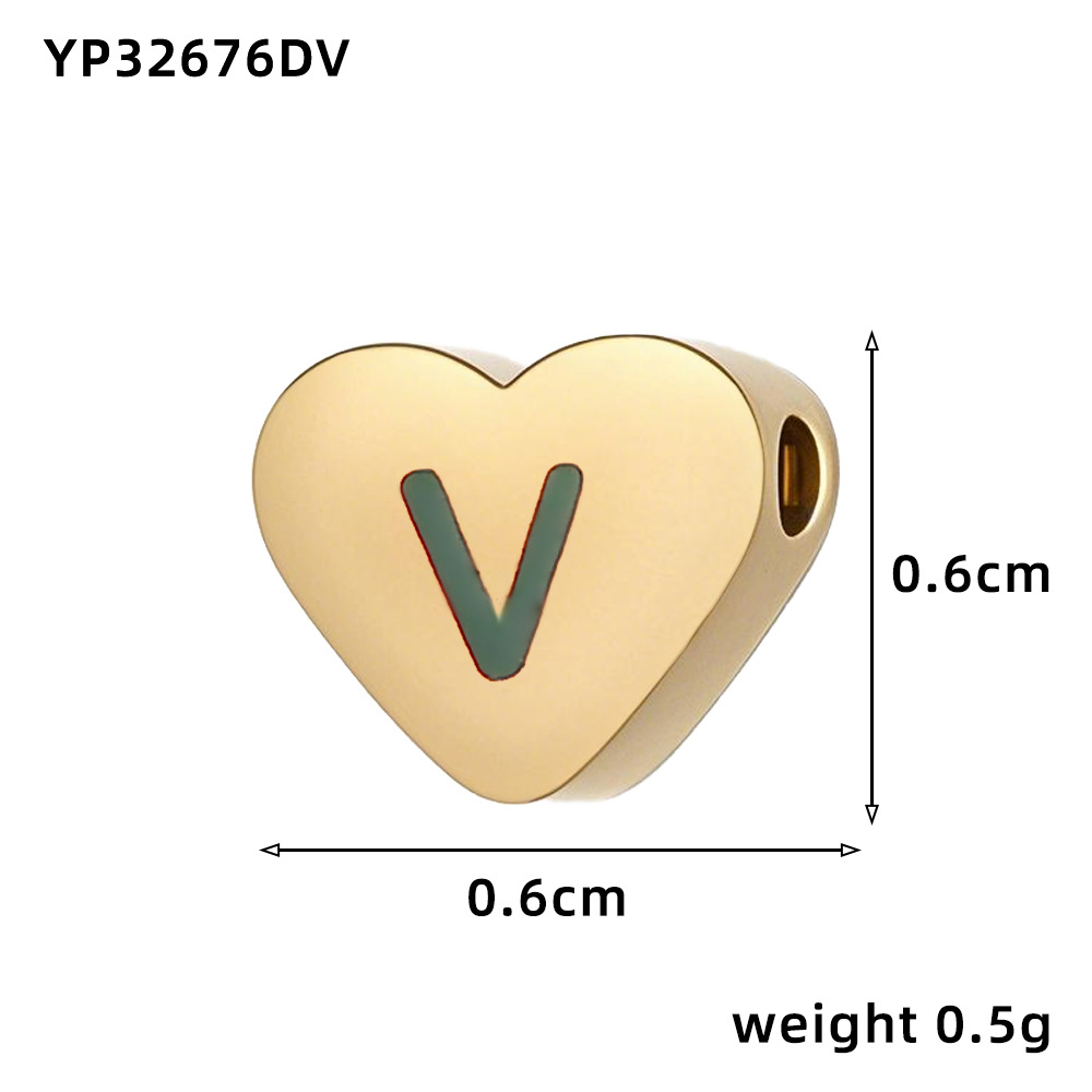 25:Love oil drop letter-v
