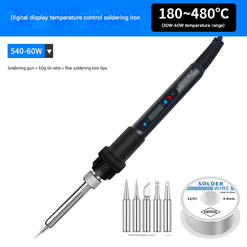 540 digital display soldering iron   50g tin wire   5 heads