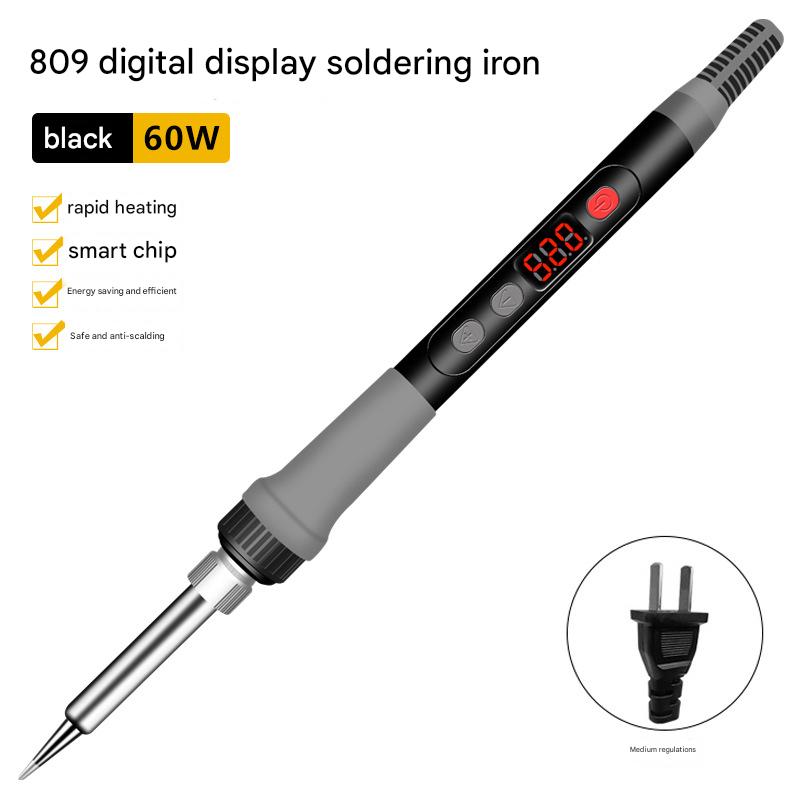 60W/809 digital display electric soldering iron medium gauge