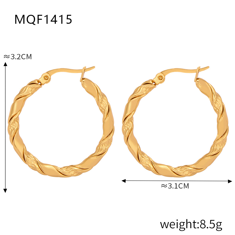 3:F1415-gold earrings