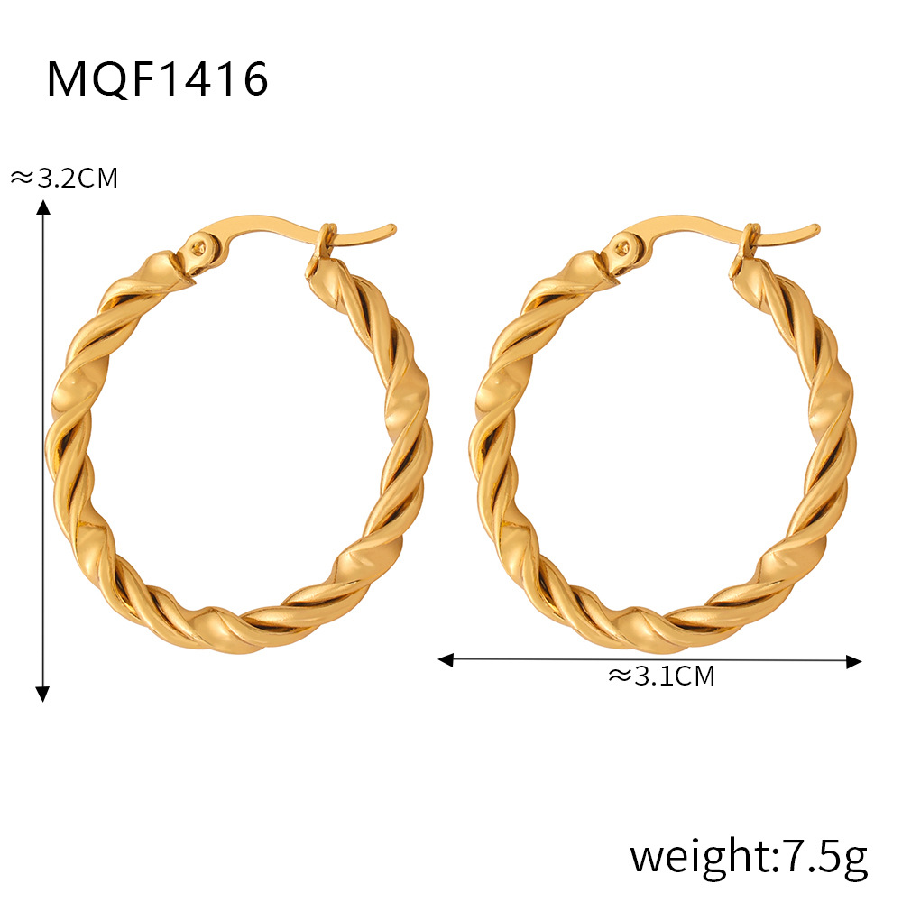 4:F1416-gold earrings