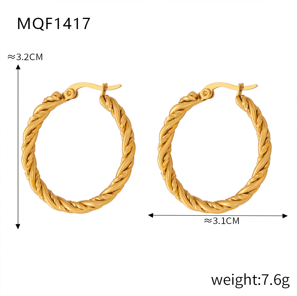 5:F1417-gold earrings