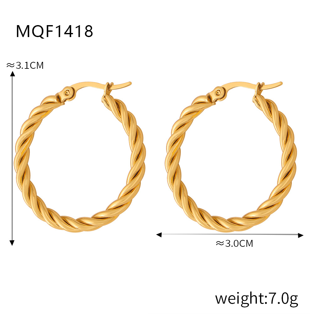 6:F1418-gold earrings
