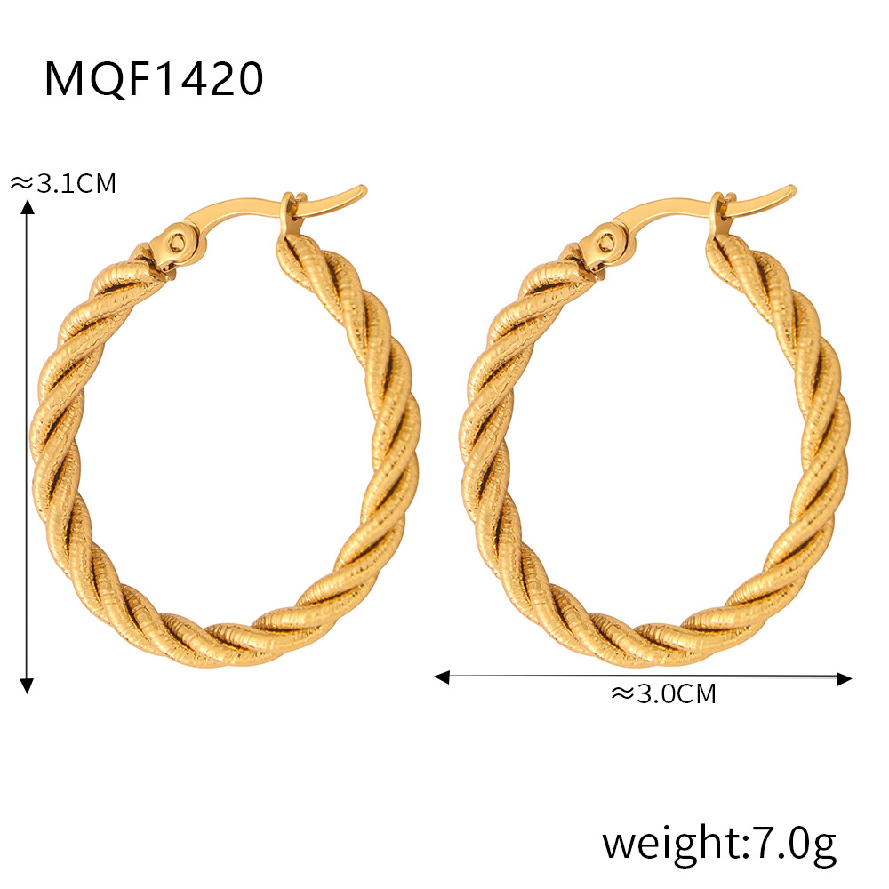8:F1420-gold earrings