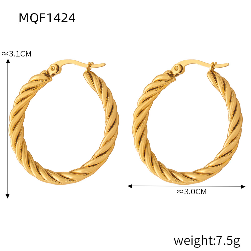 12:F1424-gold earrings